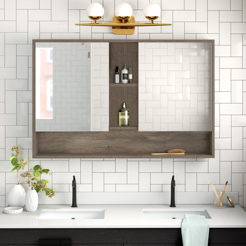 AllModern Lee Surface Mount Framed Medicine with 7 Shelves & Reviews